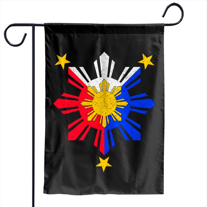 Drapeau de jardin Pinoy Filipino Philippine avec soleil — Drapeaux décoratifs