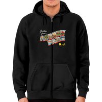 Greetings From Asbury Park New Jersey - Hoodie Zippé Unisexe — Sweats à capuche pour hommes