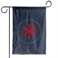 Christian Chi Rho Garden Flags - Double-Sided Print