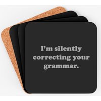 Dessous de verre « Je corrige silencieusement votre grammaire »
