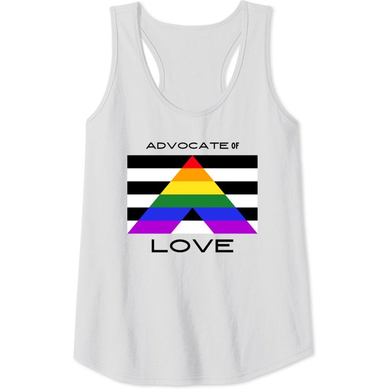 Pride Flag Advocate Tank Tops for Men - Dark Grey — Mens T Shirts