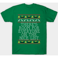 Nice List Elf Quote Christmas T-Shirt for Men — Mens T Shirts
