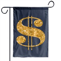 $ Dollar Sign Symbol Garden Flags for Navy Theme