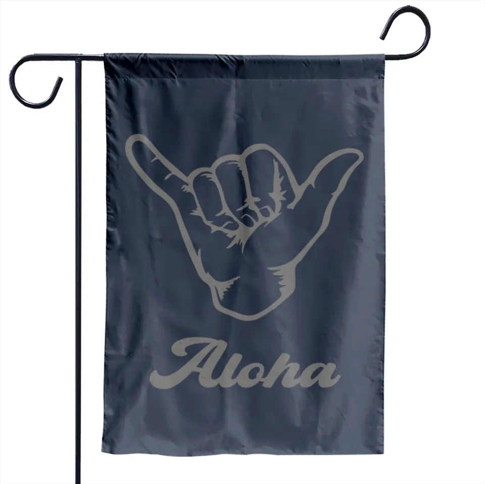 Drapeaux de jardin Aloha Shaka Hawaii avec signe de main Hang Loose — Drapeaux décoratifs