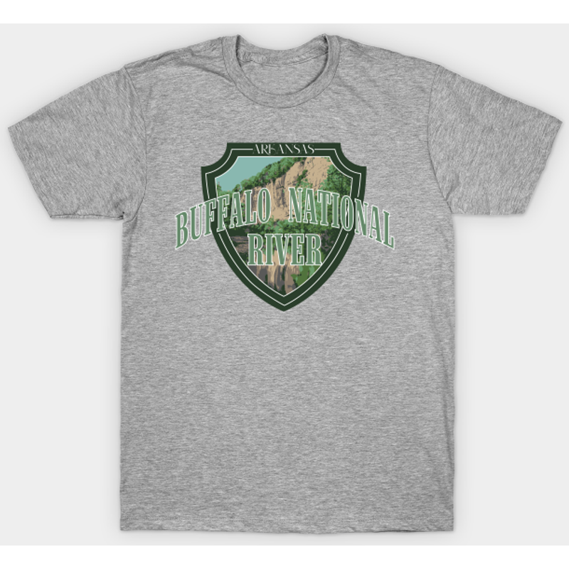 T-shirt pour hommes Buffalo National River Arkansas — T-shirts pour hommes