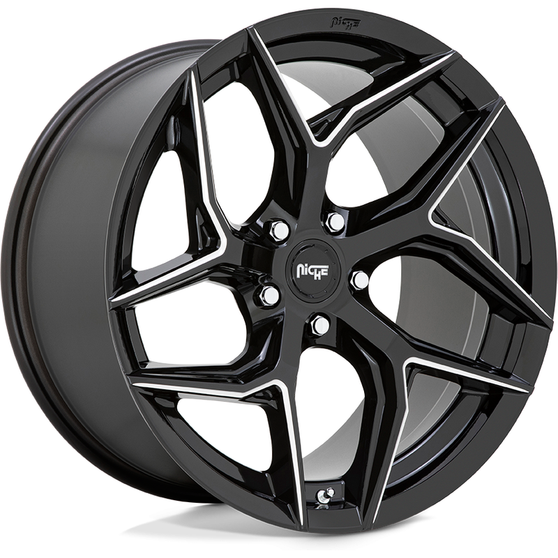 Niche M266 Torsion Gloss Black Milled 20x10.5 Rims 5x112 Bolt Pattern — Wheels & Rims