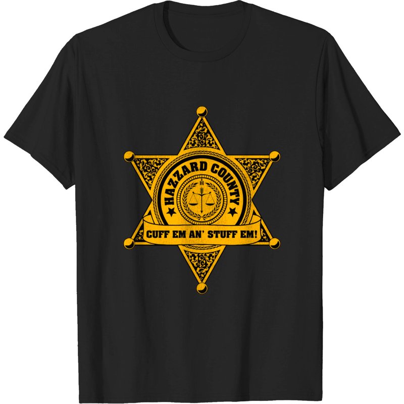 T-shirt pour hommes avec insigne de police Dukes Of Hazzard