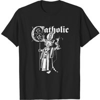 T-shirt Catholic Cat pour hommes - Noir — T-shirts pour hommes