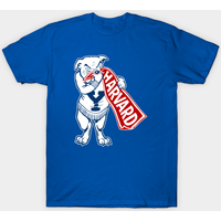 T-shirt Vintage Mascotte Yale avec Design de Pennant Harvard — T-shirts pour hommes