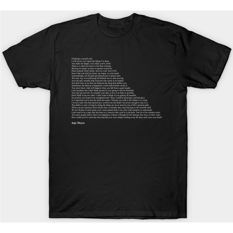 T-shirt pour hommes Jojo Moyes Quotes en bleu royal — T-shirts pour hommes