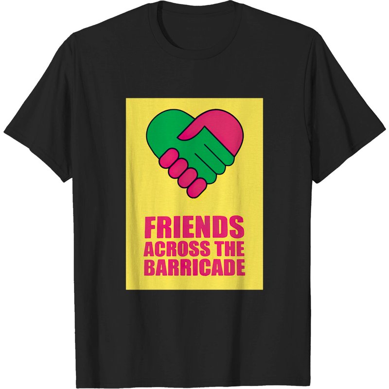 T-shirt pour hommes Friends Across The Barricade en noir