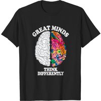 Great Minds Think Differently T-Shirt Cerveau Créatif Analytique — T-shirts pour hommes