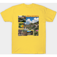 T-shirt pour hommes Collage du Nouveau-Mexique en bleu clair — T-shirts pour hommes