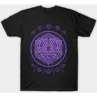 Purple Eldritch D20 Horror T-Shirt for Men