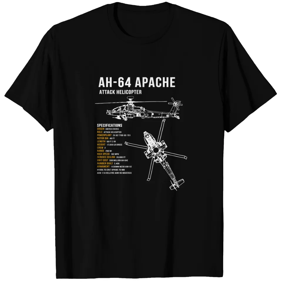 AH-64 Apache Men's T-Shirt in Light Blue