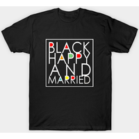 T-shirt pour hommes Black Happy And Married — T-shirts pour hommes