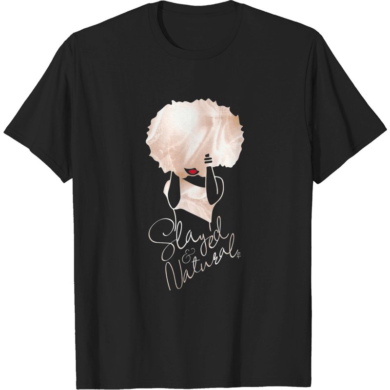 T-shirt Slayed & Natural pour hommes - Design Cheveux Naturels — T-shirts pour hommes