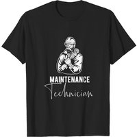 T-shirt pour hommes Technicien de maintenance en noir