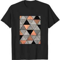T-shirt pour hommes Concrete And Copper Triangles 2 - Noir
