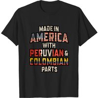 T-shirt Héritage Vintage Colombien et Péruvien Fabriqué en Amérique