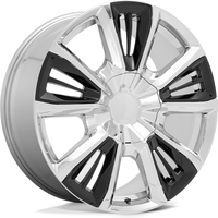 Performance Replicas PR212 Chrome Wheel with Gloss Black Finish - 22x9 — Wheels & Rims