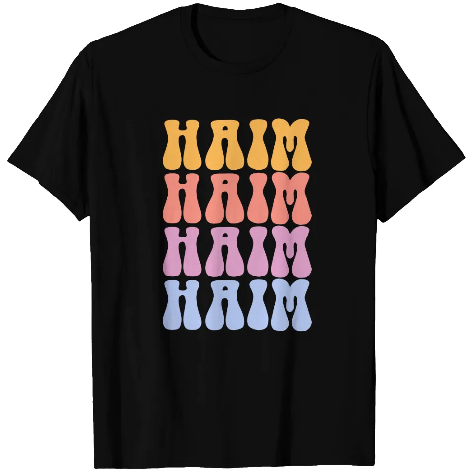 T-shirt Graphique Haim Vibes pour Hommes en Noir — T-shirts pour hommes