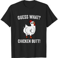 Guess What? Chicken Butt Funny Chickens T-Shirt for Men — Mens T Shirts