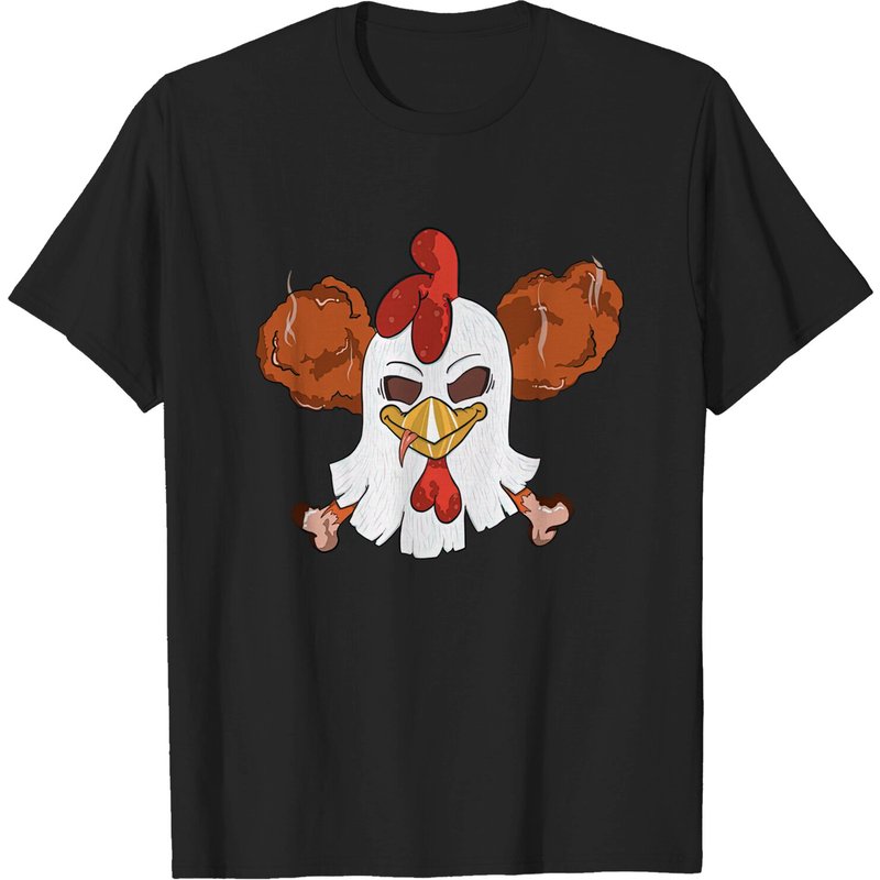 Fry Em Up Fried Chicken T-Shirt for Men Black — Mens T Shirts