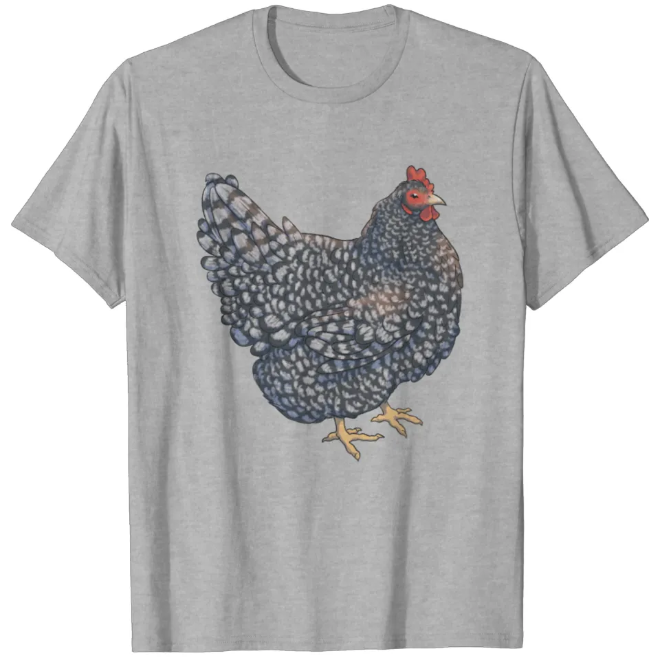 T-shirt pour hommes avec illustration de poulet Barred Rock