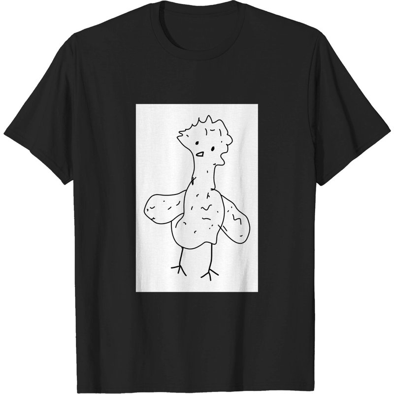 The Funny Chicken Men's T-Shirt in Black — Mens T Shirts
