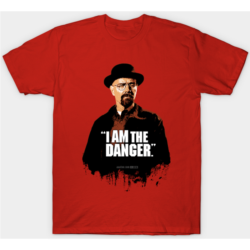 Walter White Heisenberg I Am The Danger Breaking Bad T-Shirt — Mens T Shirts