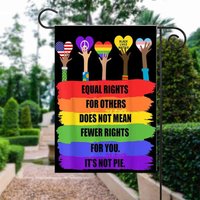 LGBT Pride Month Rainbow Flag for Garden Decor