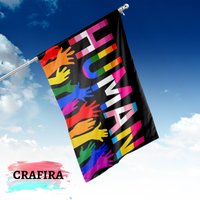 Human LGBT Rainbow Pride Flag for Garden and Home Decor