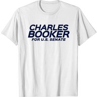 T-shirt Charles Booker pour le Sénat - Lettres Bleues Marines — T-shirts pour hommes