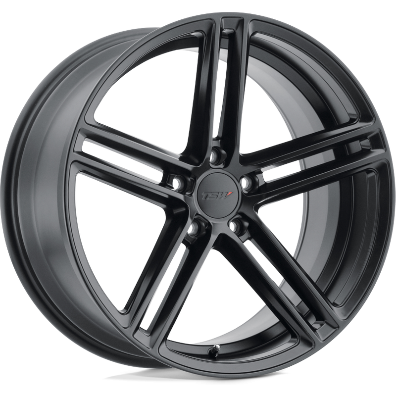TSW Chapelle Matte Black Wheels - 17x8 - 5x120 Bolt Pattern — Wheels & Rims