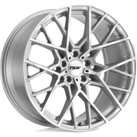 TSW Sebring Silver Machined Wheels - 17x8, 5x112 Bolt Pattern — Wheels & Rims