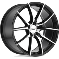 TSW Sprint Gloss Black Machined 18x8.5 Wheels 5x114.3 Bolt Pattern