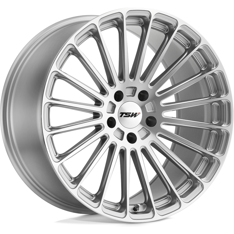 TSW Turbina Titanium Silver Mirror Cut Fc 20x8.5 Rims 5x108 — Wheels & Rims