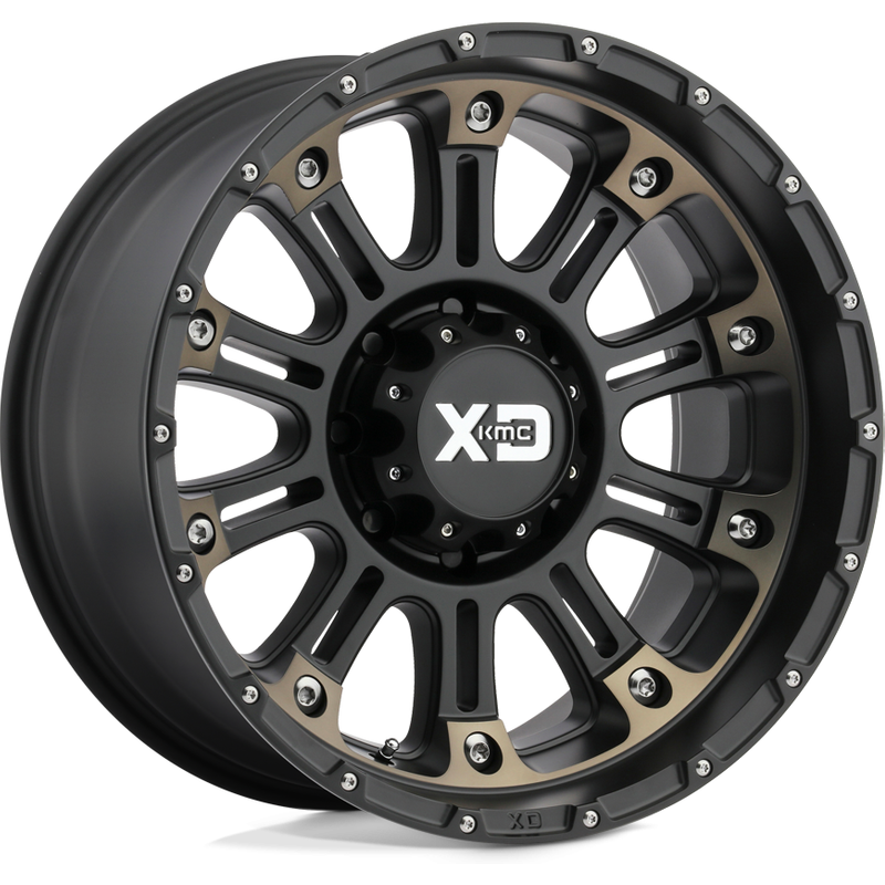 Roues XD Series XD829 Hoss II Satin Black Mach - 20x10 - 5x127 — Roues et jantes