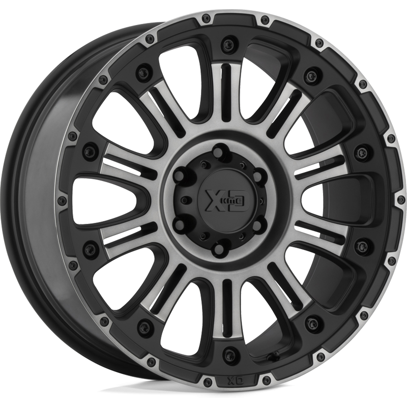 XD Series XD829 Hoss II Satin Black Mach Wheel - 20x9 -5x127 -12 Offset — Wheels & Rims