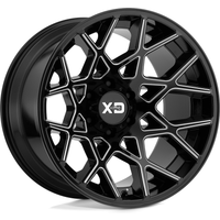 Roues XD Series XD831 Chopstix Milled Noir Brillant 20x10 -24 Offset — Roues et jantes