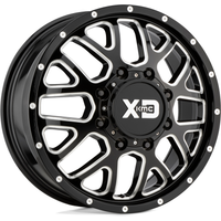 XD Series XD843 Grenade Dually Gloss Black Milled Wheels 20x8.5 — Wheels & Rims
