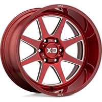 XD Series Wheel XD844 Pike Brushed Red with Milled Accents - 20x10 — Wheels & Rims