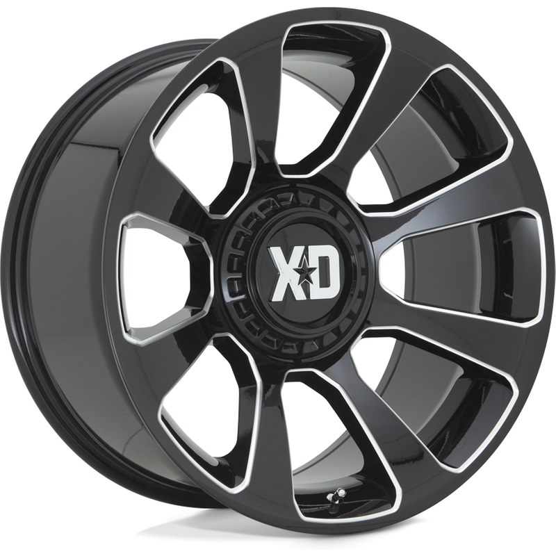 XD Series XD854 Reactor Gloss Black Milled 20x10 Rims -5x127 Bolt Pattern — Wheels & Rims