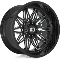 Roues XD Series XD859 Gunner Gloss Black Milled - 20x10 - 5x127 — Roues et jantes