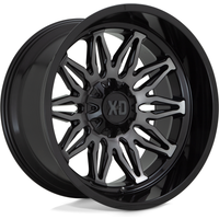 Roues XD Series XD859 Gunner Noir Brillant Mach - 20x10 - 5x127 -18 Offset