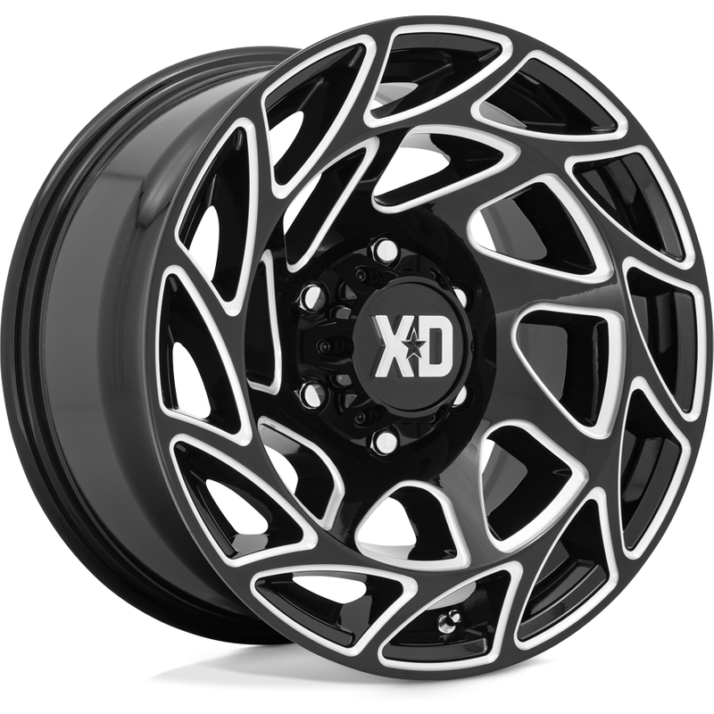 XD Series XD860 Onslaught Gloss Black Milled Wheels - 20x10 -5x127 — Wheels & Rims
