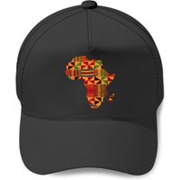 Cool Africa Map Kente Cloth Baseball Cap for Men and Women — Baseball Cap