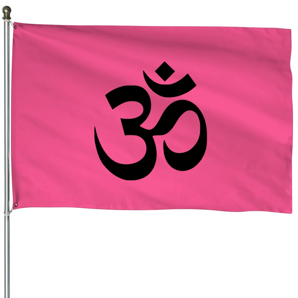 Aum Om Symbol House Flags for Outdoor Use