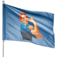 Rosie The Riveter House Flag by Bruce Ashman Baker